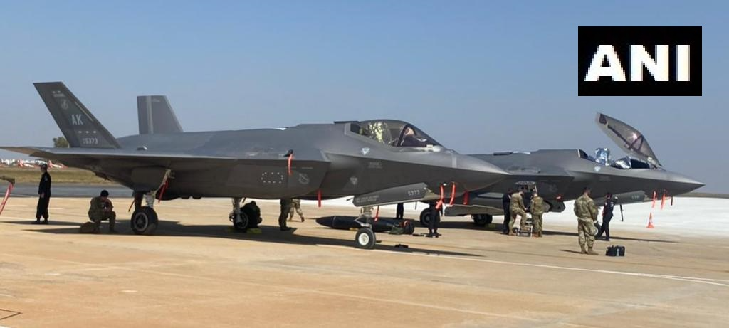 Two American F-35 fighter aircraft at the AeroIndia show for the first time. The American contingent also includes the F-16 and F-18 fighter jets which have been offered to Indian armed forces for different requirements.    
 Two American F-35 fighter aircraft at the AeroIndia show for the first time. The American contingent also includes the F-16 and F-18 fighter jets which have been offered to Indian armed forces for different requirements.