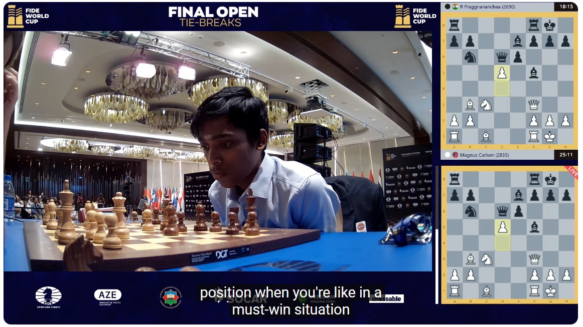 FIDE World Cup Final 2023: Praggnanandhaa draws with Carlsen in second  game, enforces tiebreaks - Sportstar