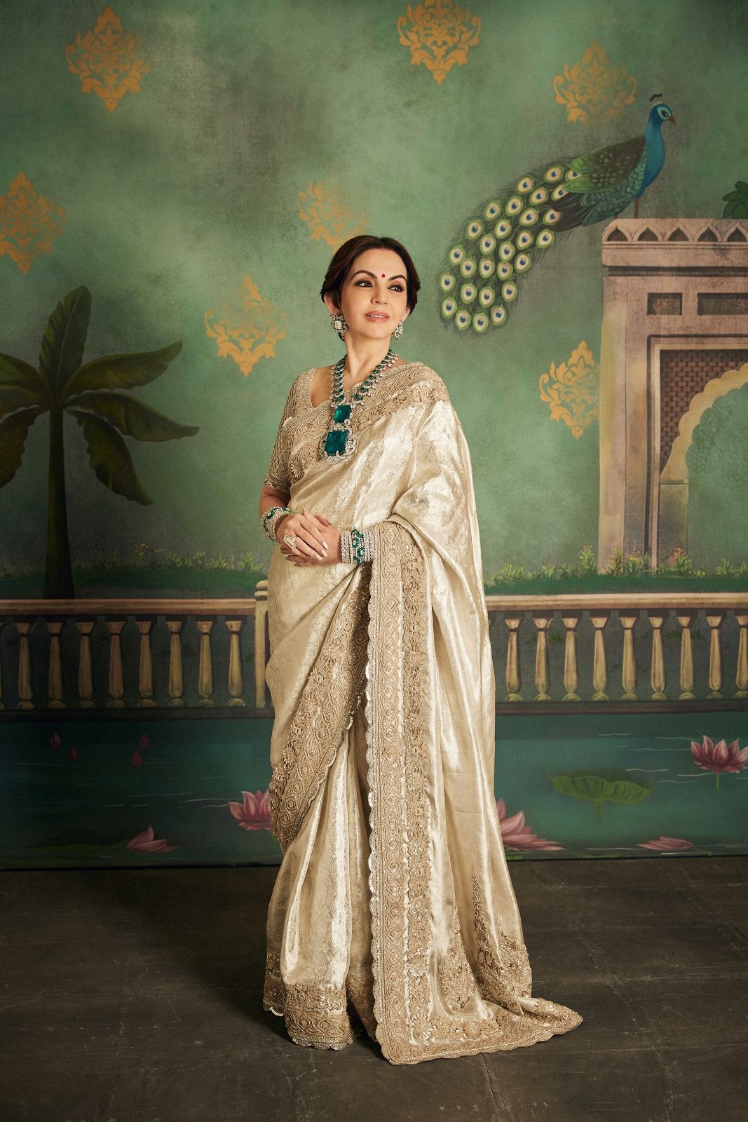 Anant Ambani-Radhika Merchant Wedding LIVE: Nita Ambani radiates beauty in Handloom Kanchipuram sari for her son&#39;s day-3 pre-wedding bash 